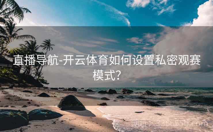 直播导航-开云体育如何设置私密观赛模式？