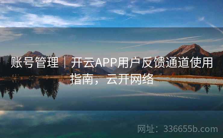 账号管理｜开云APP用户反馈通道使用指南，云开网络