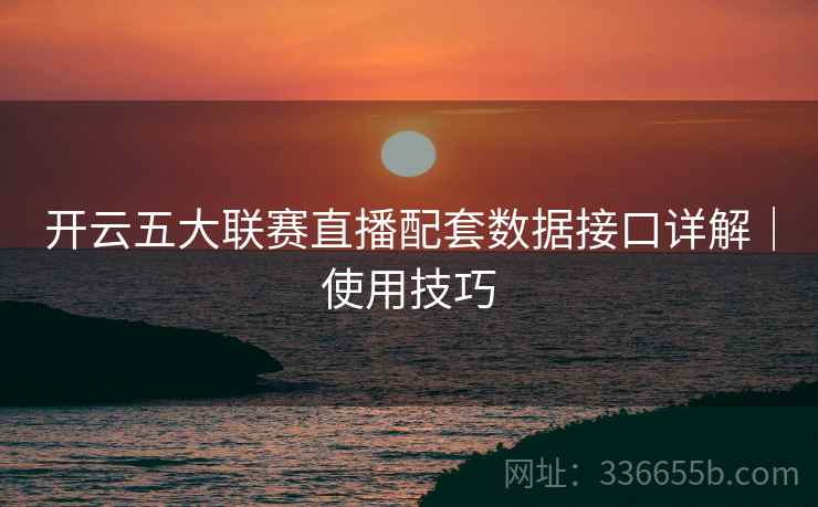 开云五大联赛直播配套数据接口详解｜使用技巧