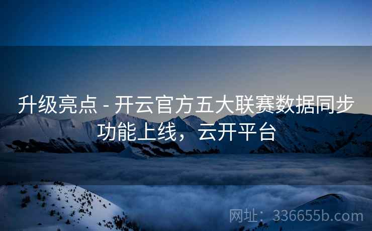 升级亮点 - 开云官方五大联赛数据同步功能上线，云开平台  第2张