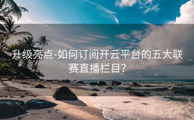 升级亮点-如何订阅开云平台的五大联赛直播栏目？  第2张